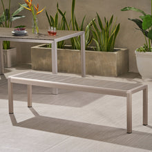 Load image into Gallery viewer, Outdoor Modern Aluminum Dining Bench, Durable And Elegant Design