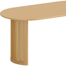 Load image into Gallery viewer, 66" Solid Wood Double Pedestal Base Oval Dining Table - Natural