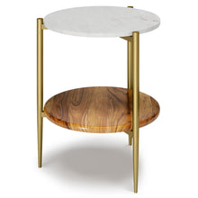 Load image into Gallery viewer, Wagner - Round Marble & Wood Table