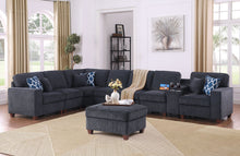 Load image into Gallery viewer, Lily - Sectional Sofa With Ottoman - Black