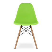 Load image into Gallery viewer, Heavy Duty Plastic And Wood Dining Side Chair - Green