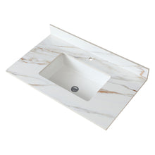 Load image into Gallery viewer, Elegant Vanity Top With Undermount Sink And Backsplash, Sintered Stone