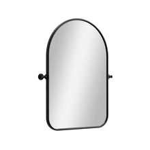 Load image into Gallery viewer, 32" Iron Arch Tilting Framed Bathroom Vanity Mirror - Black