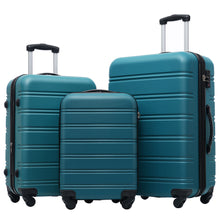 Load image into Gallery viewer, Hardshell Luggage Sets 3 Pieces Spinner Suitcase With Tsa Lock Lightweight 20" 24" 28" - Antique Blue Green