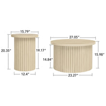 Load image into Gallery viewer, Modern Round Coffee Table And Side Table (Set of 2)