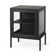 Load image into Gallery viewer, 26" Solid Wood Square End Table - Black And Brown