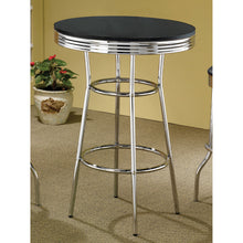 Load image into Gallery viewer, Round Bar Table With Retro Design - Black