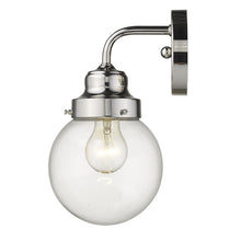 Load image into Gallery viewer, One Light Wall Sconce With Round Glass Shade - Silver