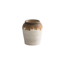 Load image into Gallery viewer, Block Round Table Vase - Brown / White