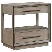Load image into Gallery viewer, Prescott - 2 Drawers Nightstand With Open Shelf - Taupe