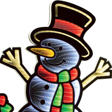 Load image into Gallery viewer, Christmas Snowman Tabletop Sign With LED (633777) - White / Red / Green