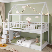 Load image into Gallery viewer, Bunk Bed With Shelves And Drawers, Storage Focused Design