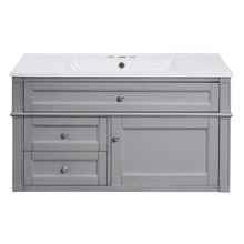 Load image into Gallery viewer, Modern Wall Mounted Floating Cabinet With Double Drawer And Sink