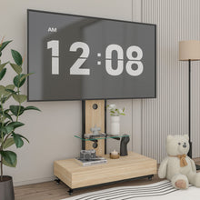 Load image into Gallery viewer, Mobile TV Cart With Push Pull Drawer, Lockable Wheels
