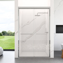 Load image into Gallery viewer, Modern Semi Frameless Double Sliding Shower Door