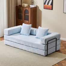 Load image into Gallery viewer, Convertible Floor Sofa Bed With Pillow Back Support Armrest