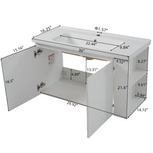 Load image into Gallery viewer, Wall Mounted Bathroom Vanity With Sink, 2 Open Shelves - White