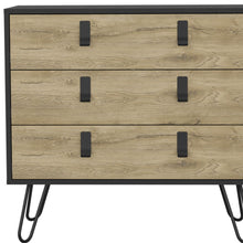 Load image into Gallery viewer, Three Drawer Dresser - Natural / Black