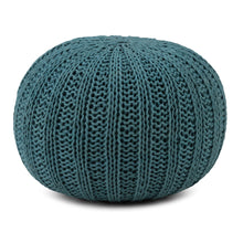 Load image into Gallery viewer, Shelby - Handcrafted Hand Knit Round Pouf