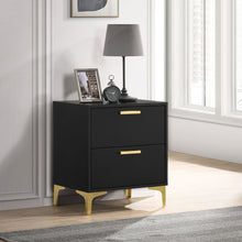 Load image into Gallery viewer, 2 Drawer Rectangular Nightstand - Black