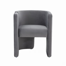 Load image into Gallery viewer, Velvet Asymmetrical Base Arm Chair - Gray