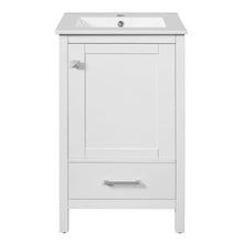 Load image into Gallery viewer, Bathroom Vanity With Ceramic Sink, Soft Close Drawers, Door Organizer, Divider Drawer, Adjustable Foot Pads