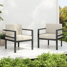 Load image into Gallery viewer, Modern Outdoor Lounge Chair With Aluminum Frame And Weather Resistant Cushions