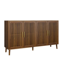 Load image into Gallery viewer, Grille Striped Sideboard Buffet Cabinet With Storage