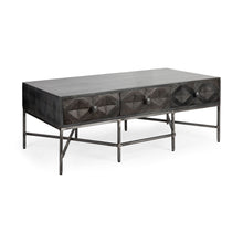 Load image into Gallery viewer, Rectangular Solid Wood Coffee Table W 3 Drawers - Dark Brown