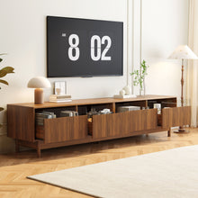 Load image into Gallery viewer, TV Stand, Entertainment Center With Fluted Drawers For Living Room - Walnut