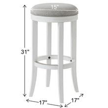 Load image into Gallery viewer, Backless Swivel Stool With Upholstered Seat