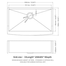 Load image into Gallery viewer, Farmhouse Kitchen Sink Stainless Steel Apron Front
