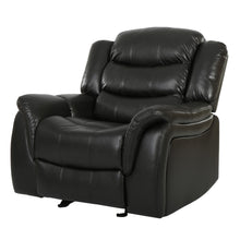 Load image into Gallery viewer, Classic Design Recliner, Upholstery Recliner, Glider Recliner - Black Berry