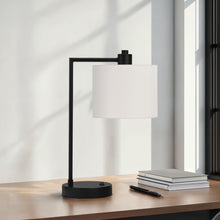 Load image into Gallery viewer, Lighting, Table Lamp, USB Port Included, Modern - Black / Cream