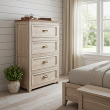 Load image into Gallery viewer, Solid Wood Four Drawer Chest - Cream