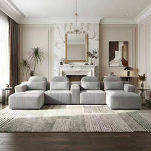 Load image into Gallery viewer, U-Shaped Sectional Sofa With Chaise Lounge And Cup Holders