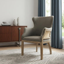 Load image into Gallery viewer, Linen Solid Color Arm Chair - Gray / Natural