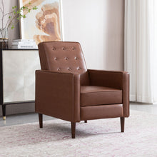 Load image into Gallery viewer, Mid-Century Modern Recliner With Button Tufted Waffle Stitch
