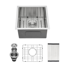 Load image into Gallery viewer, Modern Undermount Stainless Steel Kitchen Sink 16 Gauge, Deep Single Bowl