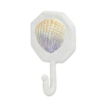 Load image into Gallery viewer, 4" Cast Iron Seashell Wall Hook - Cream / Pearl