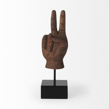 Load image into Gallery viewer, Fabric Hand Tabletop Sculpture - Brown
