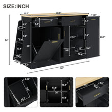 Load image into Gallery viewer, Kitchen Sideboard With Sliding Door Cabinet, 3 Tier Spice Rack