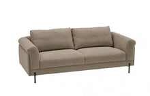 Load image into Gallery viewer, Contemporary Tan Sofa With Two Cushions - Dark Brown