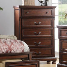 Load image into Gallery viewer, 1 Piece Chest Bun Feet Pull Handles Round Knobs Bedroom Furniture - Cherry