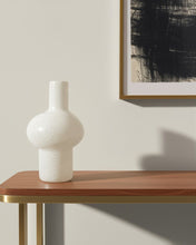 Load image into Gallery viewer, Mottled Handblown Table Vase (608282) - White