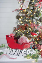 Load image into Gallery viewer, Iron Sleigh Large, Distressed Christmas Santa Sleigh Holiday Decoration