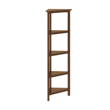 Load image into Gallery viewer, Four Tier Corner Bookcase - Walnut