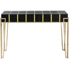 Load image into Gallery viewer, Mirrored Glass Console Table - Black And Gold