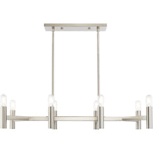 Load image into Gallery viewer, 18" Eight Light Dimmable Chandelier With Shades - Nickel