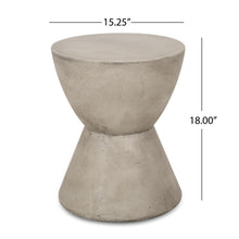 Load image into Gallery viewer, Outdoor Hourglass Shaped Side Table - Light Gray